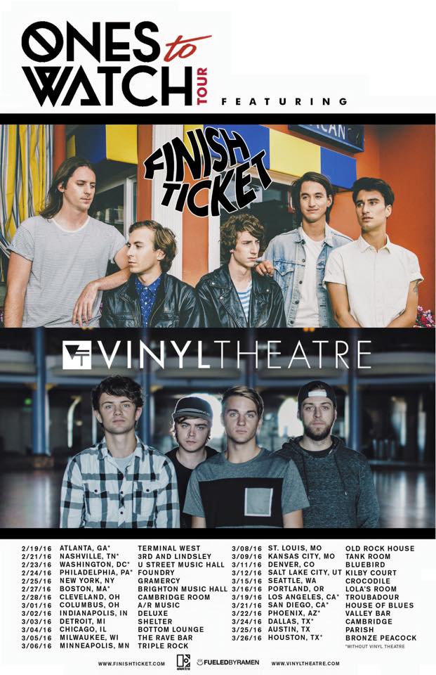 Finish Ticket - Ones to Watch Tour - poster
