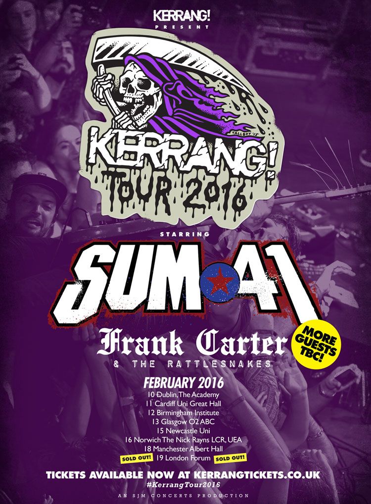 Frank Carter and The Rattlesnakes - Kerrang Tour - poster