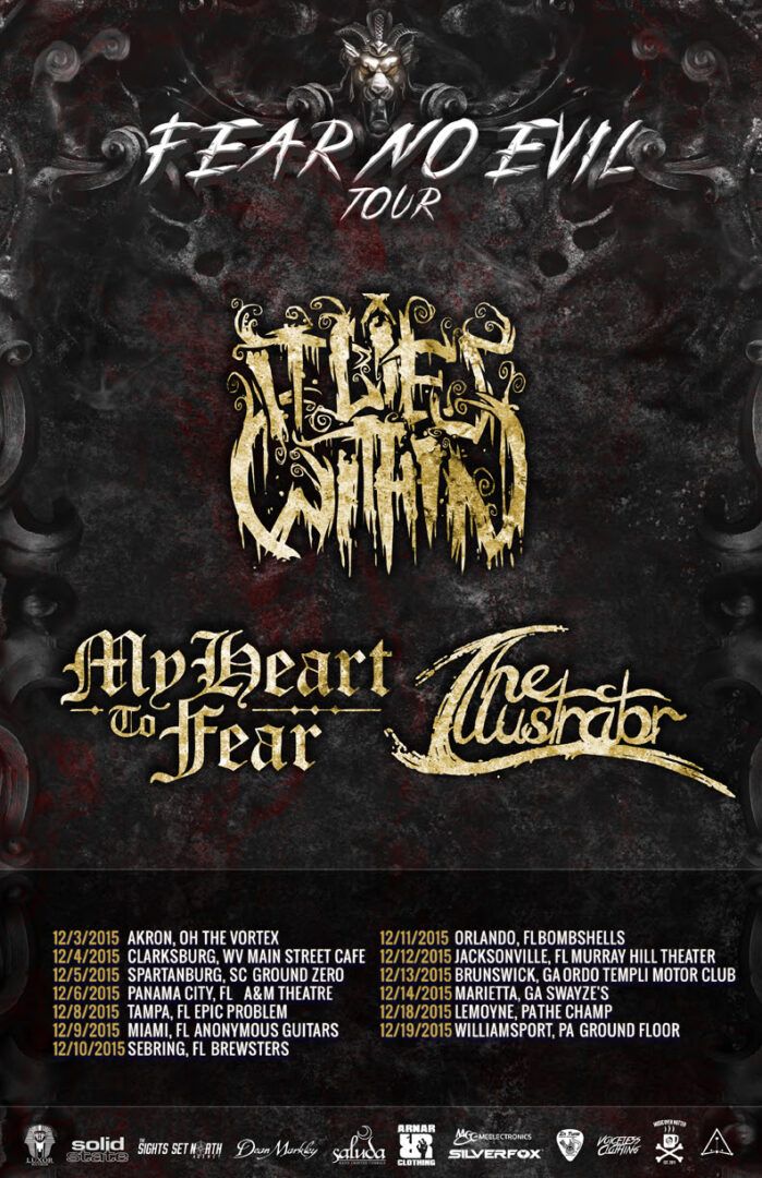 It Lies Within - Fear No Evil December Tour - 2015 Tour Poster