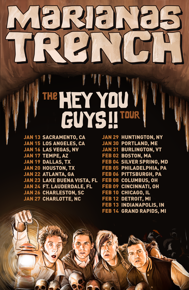 Marianas Trench - Hey You Guys!! Tour Second Leg - poster