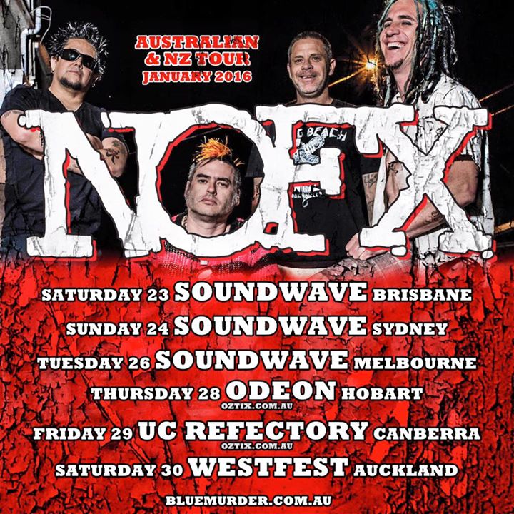 NOFX - Australian and New Zealand Tour - 2016 Tour Poster
