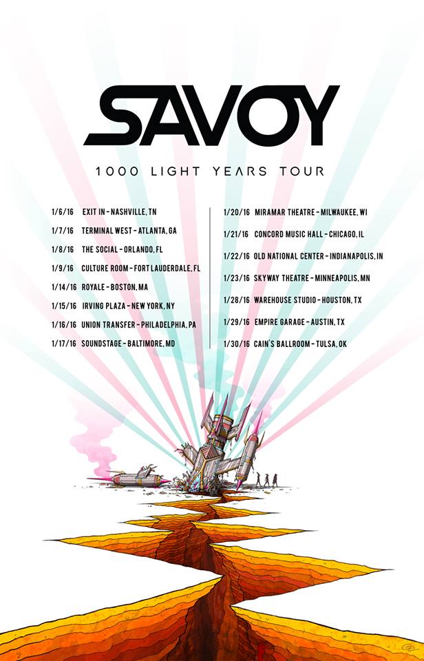 Savoy - 1000 Light Years Tour - poster