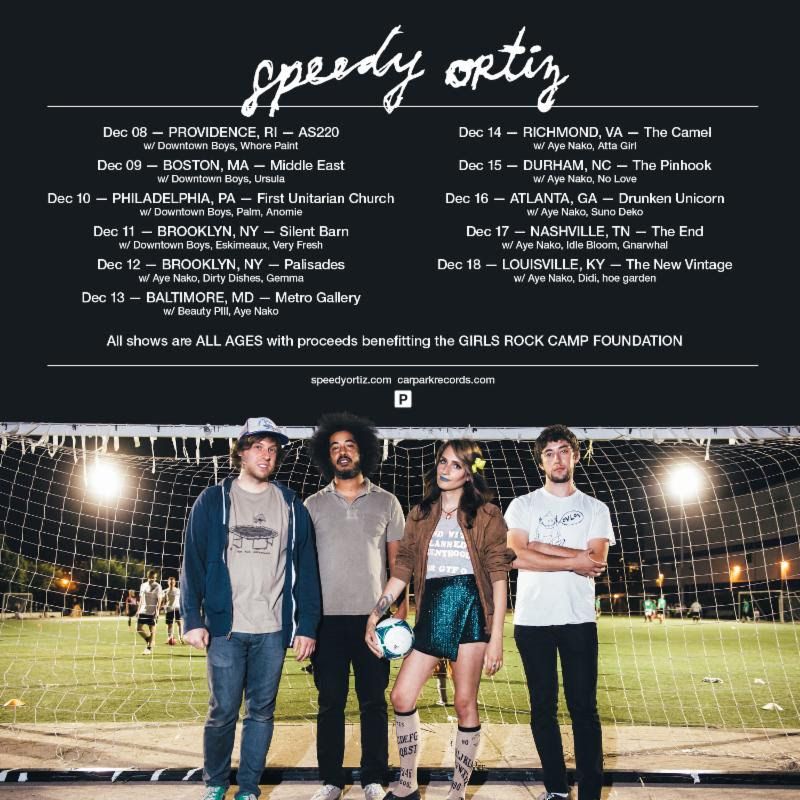 Speedy Ortiz - December 2015 tour - poster