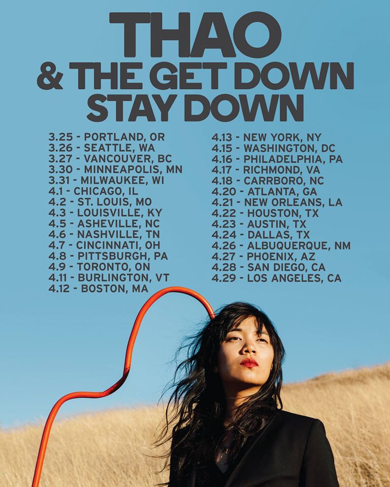 Thao and The Get Down Stay Down - Spring 2016 Tour - poster