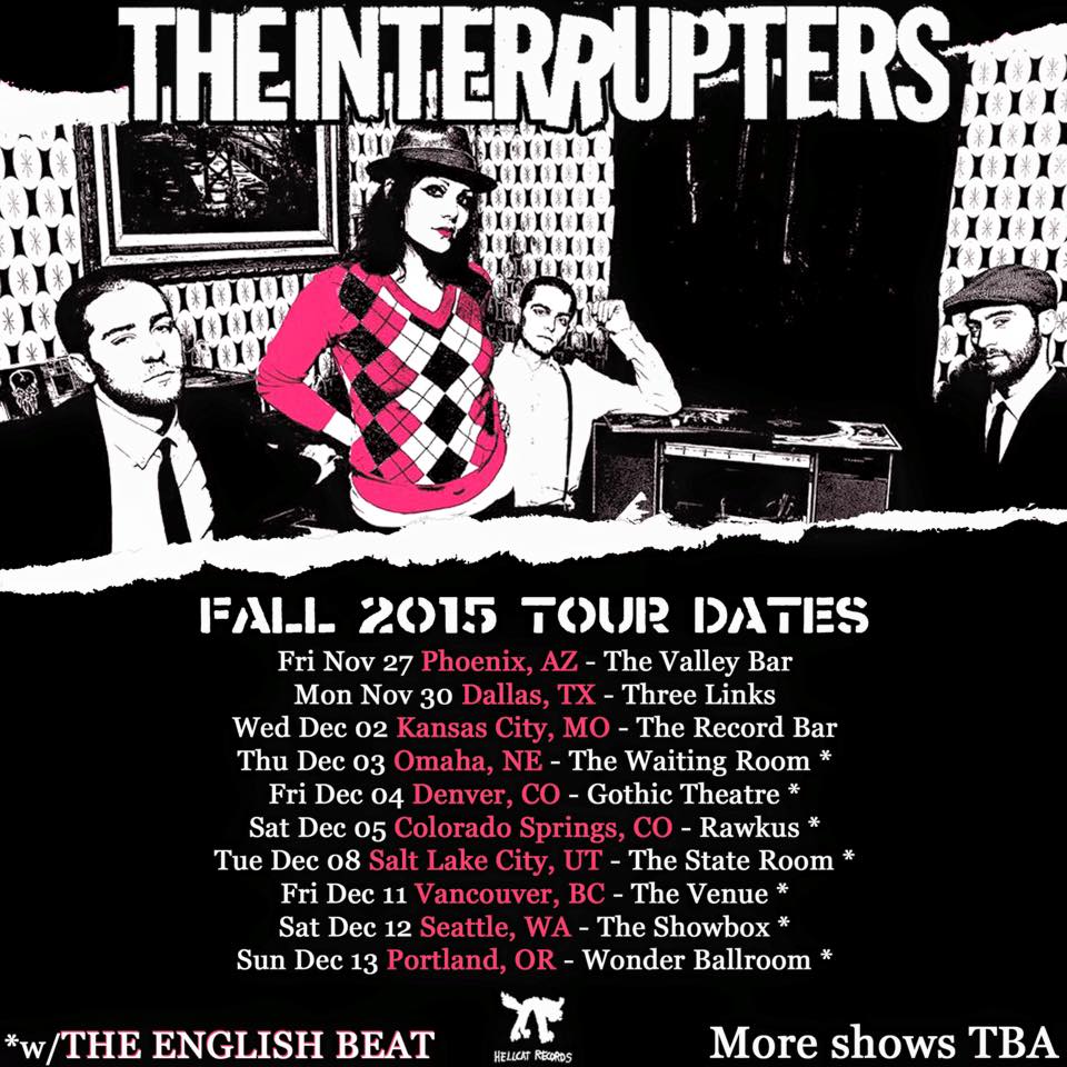 The Interrupters-Fall 2015 U.S. Tour-poster