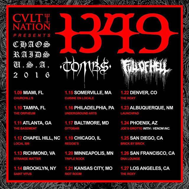 1349 - Chaos Raids USA 2016 Tour - poster