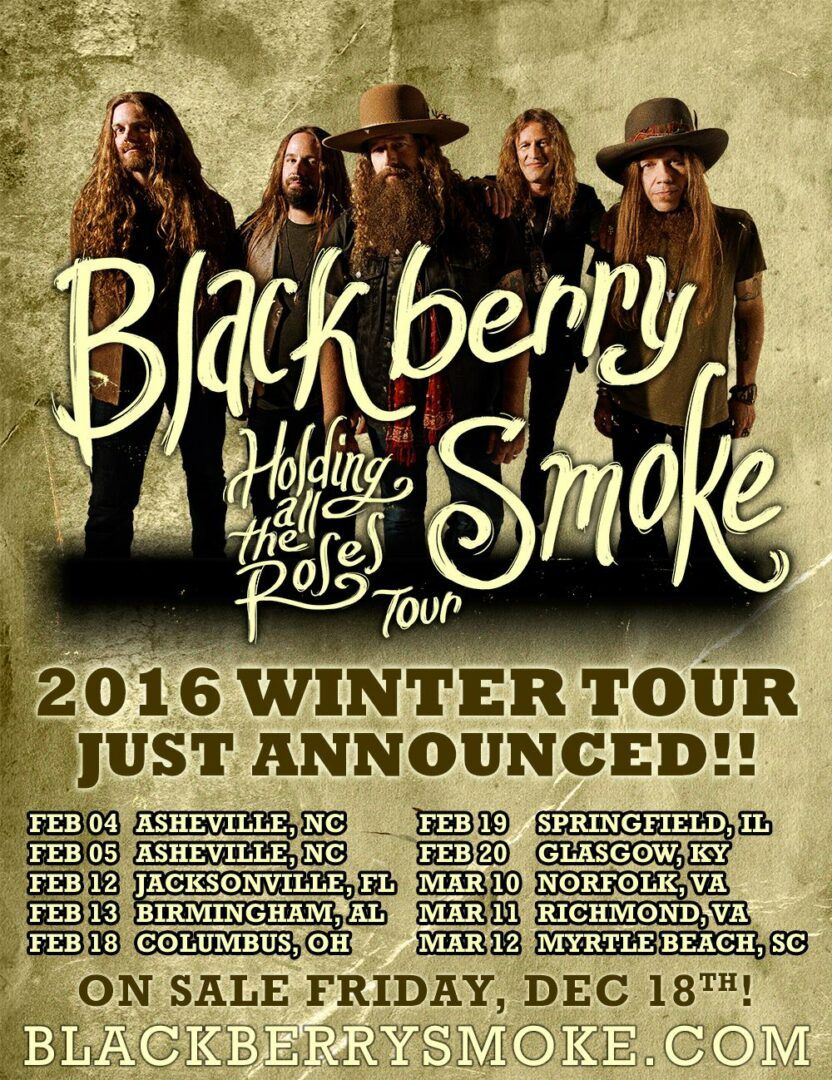 Blackberry Smoke - Holding All The Roses Tour - poster