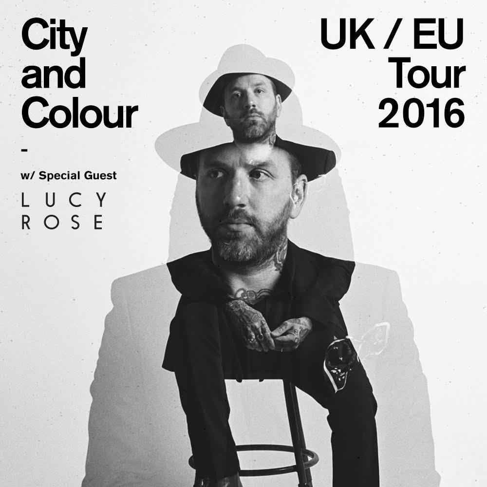 City and Colour - UK:EU Tour 2016 - poster