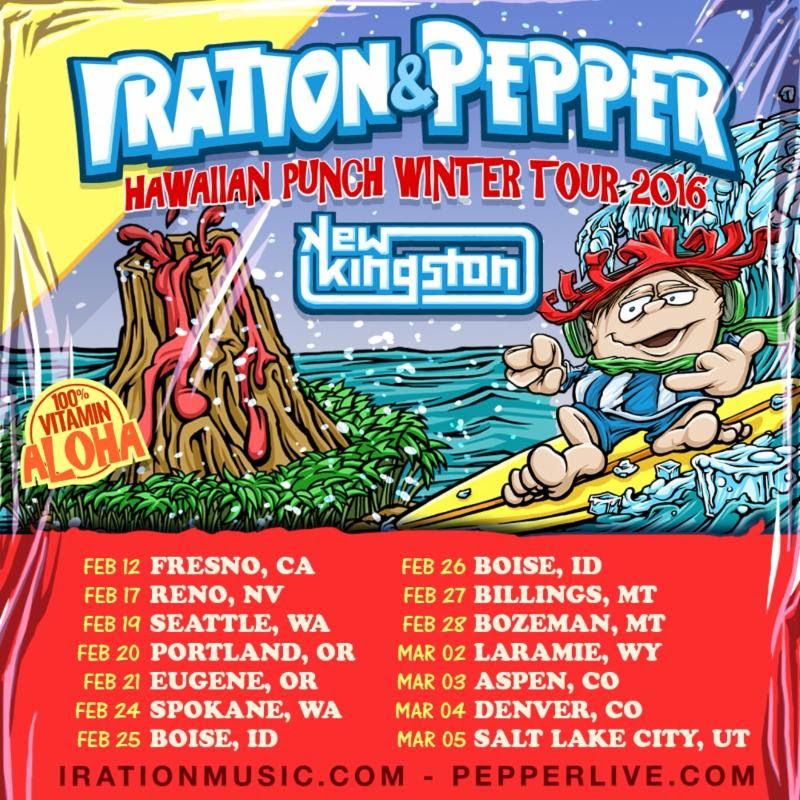 Iration and Pepper - Hawaiian Punch Winter U.S. Tour - 2016 Tour Poster
