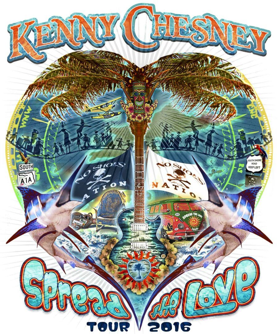 Kenny Chesney-Spread The Love 2016 tour-poster