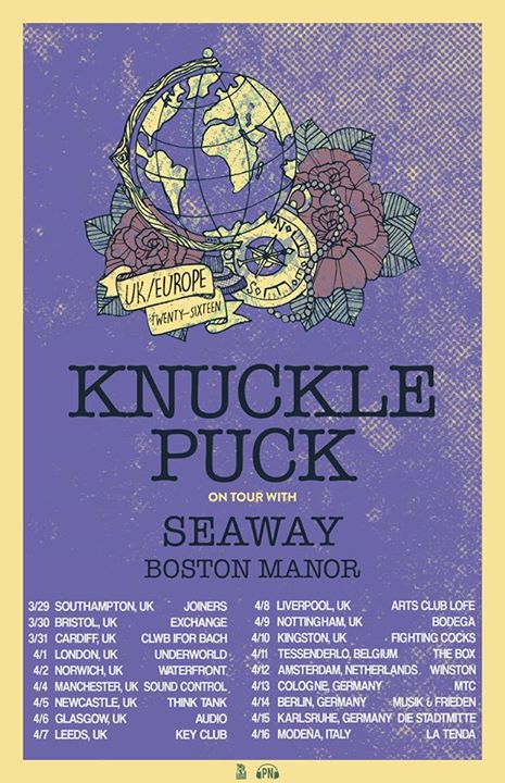 Knuckle Puck - 2016 UK and Europe Tour - Poster