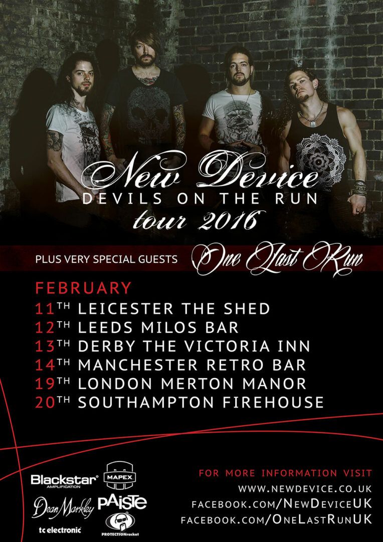 New Device - Devils On The Run Tour 2016 - poster