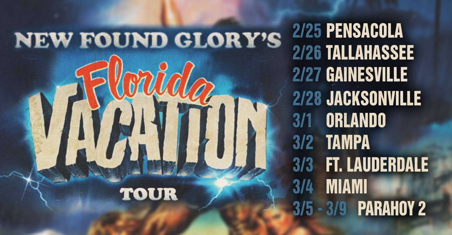 New Found Glory - Florida Vacation Tour - 2016 Tour Poster
