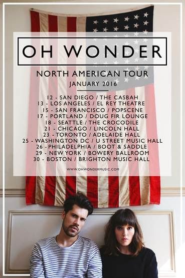 Oh Wonder-2016 North American tour-poster
