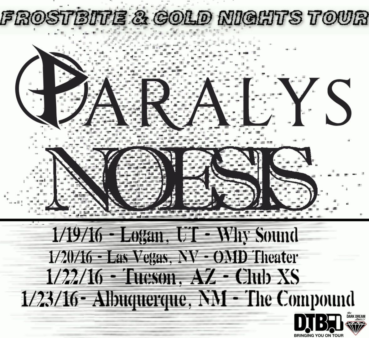 Paralys - Frostbite & Cold Nights Tour - poster