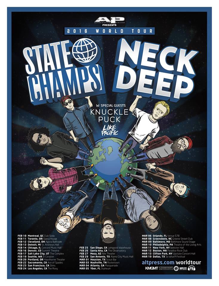 State Champs & Neck Deep-2016 U.S. tour-poster