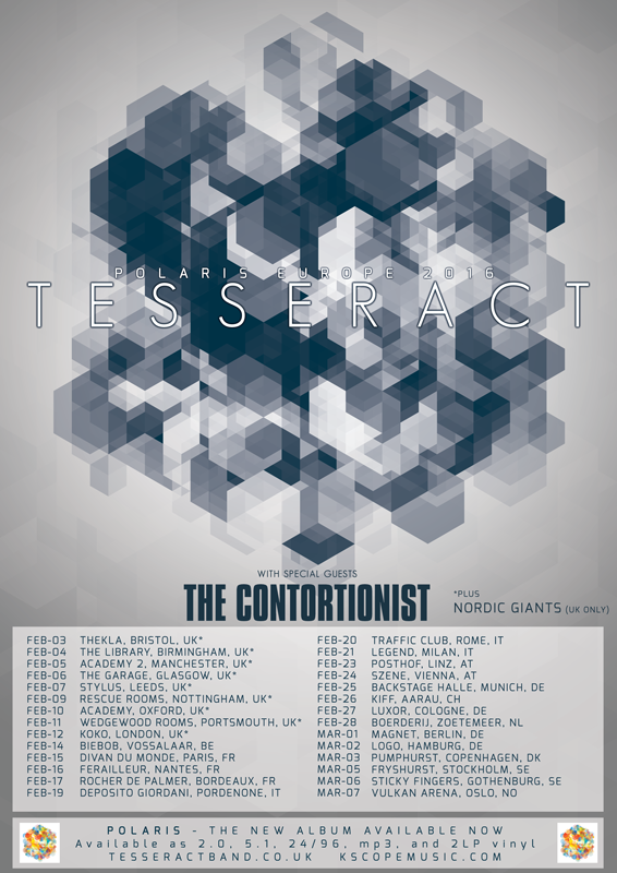 TesseracT - Polaris European Tour - poster
