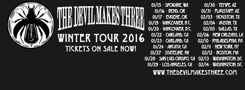 The Devil Makes Three - Winter U.S. Tour - 2016 Tour Poster