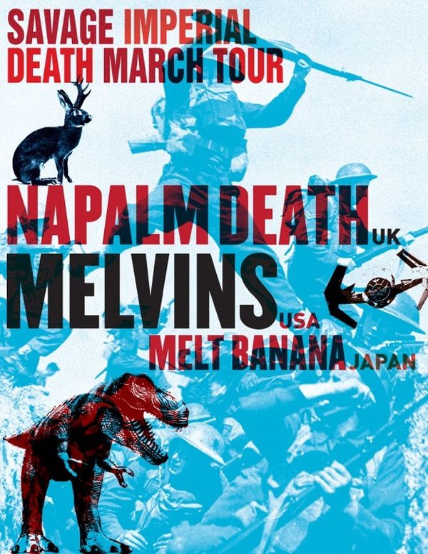 the melvins & napalm death-savage imperial death tour-poster