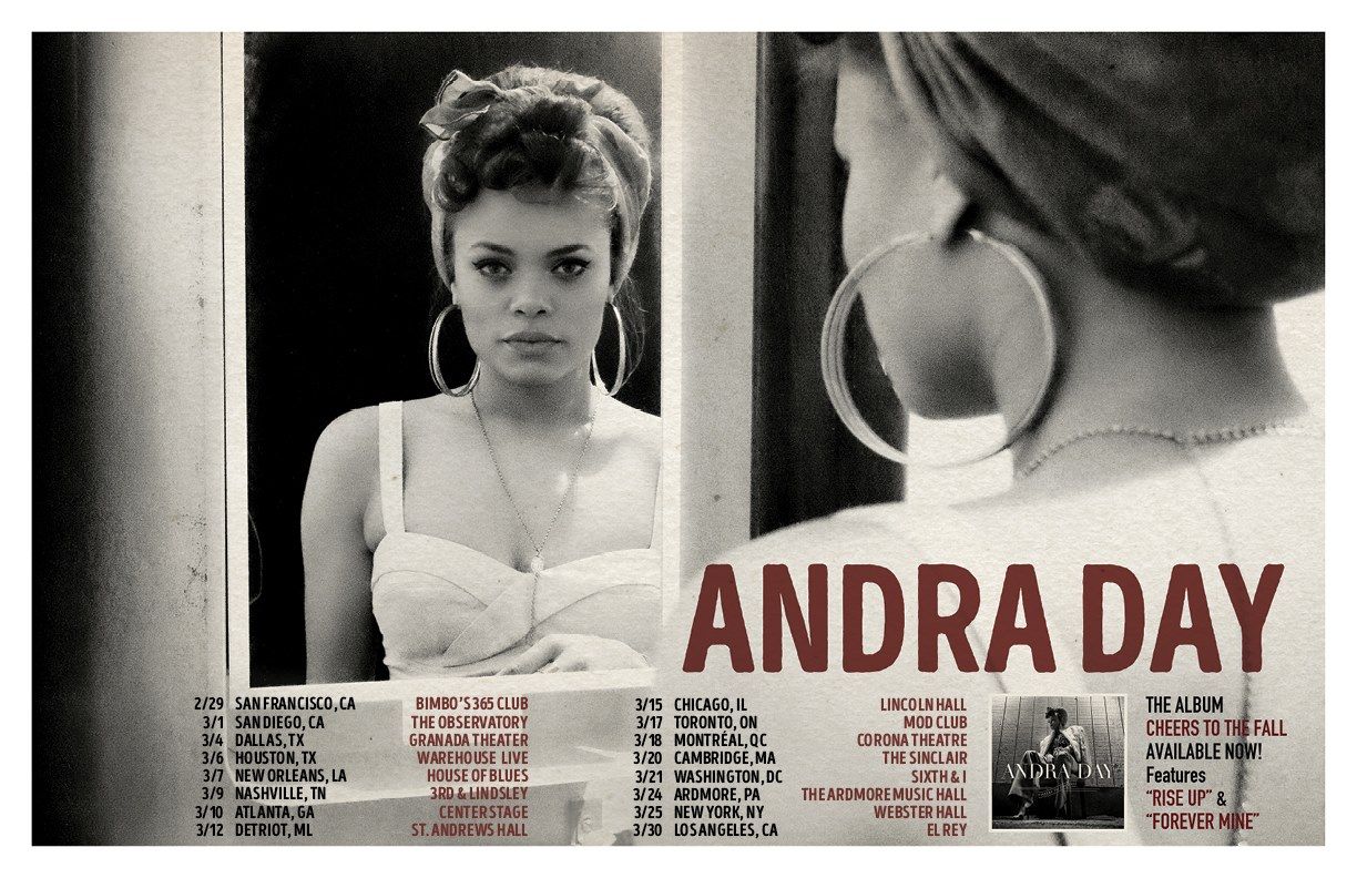 Andra Day - 2016 North American Tour - 2016 Tour Poster