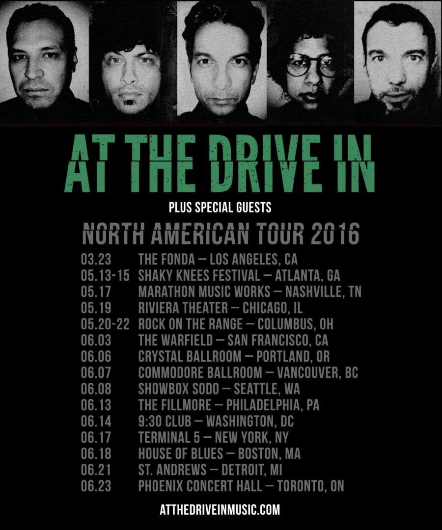 At The Drive In - 2016 North American Tour - 2016 Tour Poster