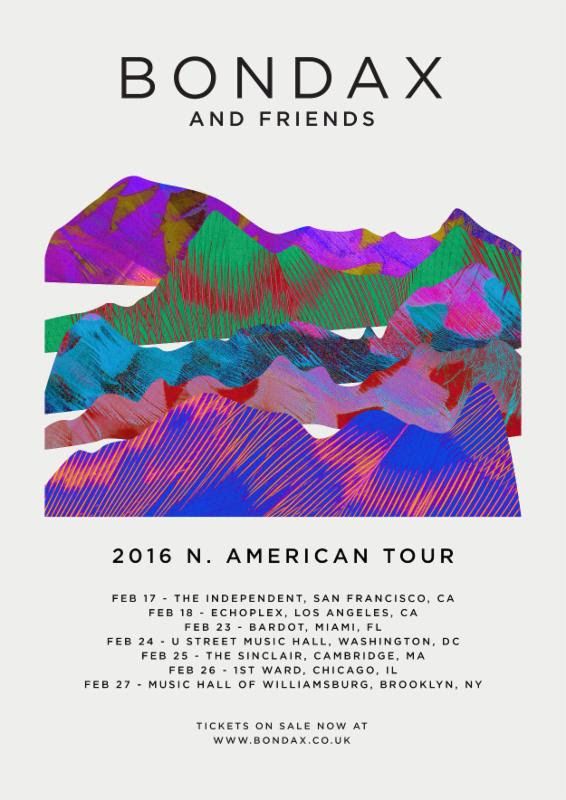 Bondax - The Bondax and Friends 2016 U.S. Tour - 2016 Tour Poster