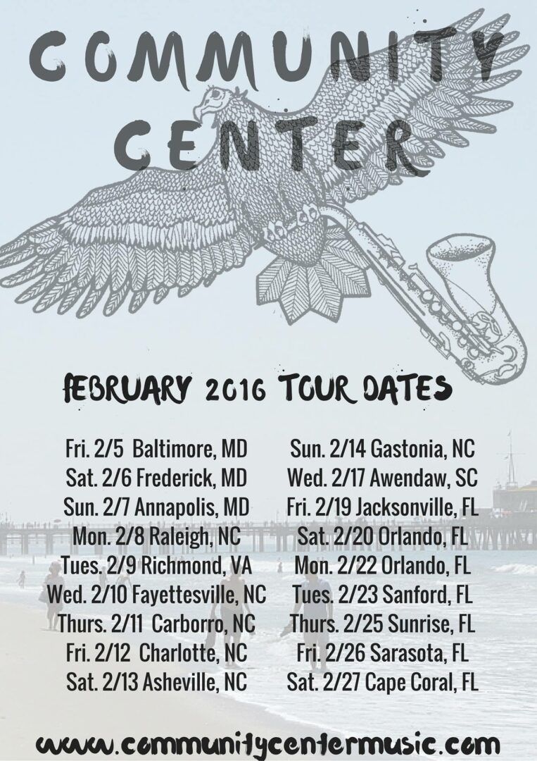 Community Center - 2016 U.S. tour - poster