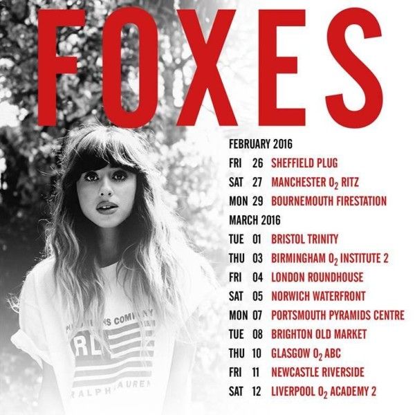 Foxes - European tour - poster