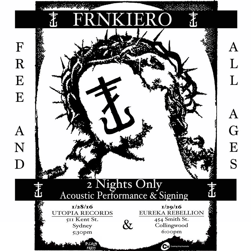 FrnkIero-2016 Australian show-poster