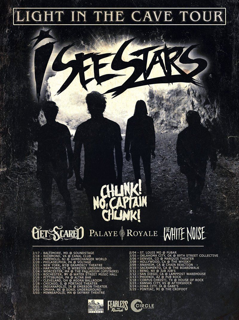 I See Stars - Light in the Cave U.S. Tour - 2016 Tour Poster