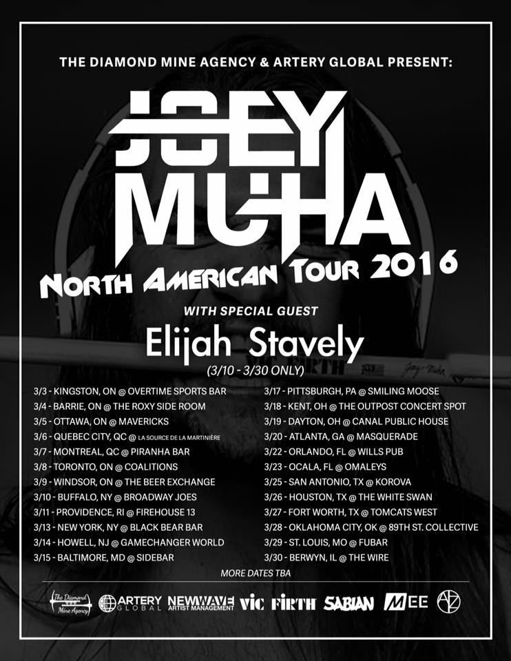 Joey Muha - 2016 North American Tour - 2016 Tour Poster
