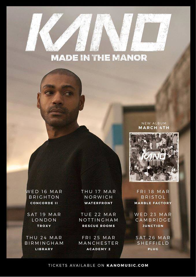 Kano - Made in the Manor Tour - 2016 UK Tour Poster