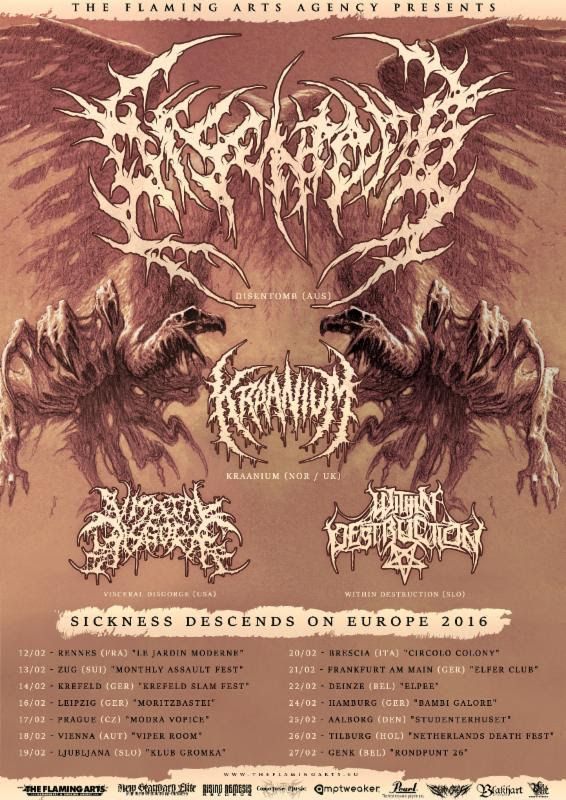 Visceral Disgorge - European tour - poster