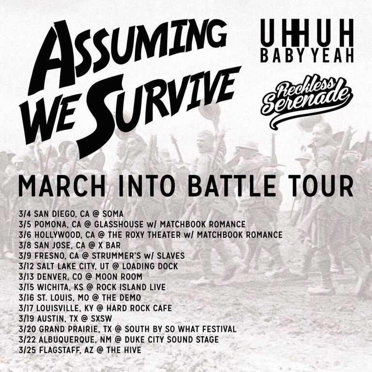 Assuming We Survive - March into Battle Tour 2016 - Poster