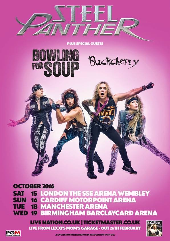 Bowling For Soup - UK Arena Tour 2016 - poster