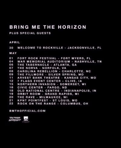 Bring Me the Horizon - 2016 Spring U.S. Tour - 2016 Tour Poster