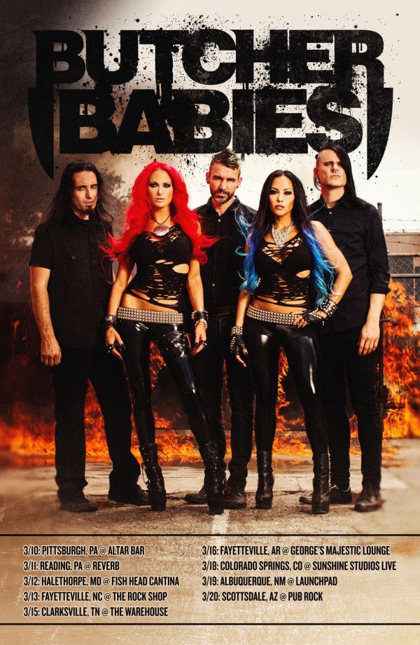 Butcher Babies - US tour - poster