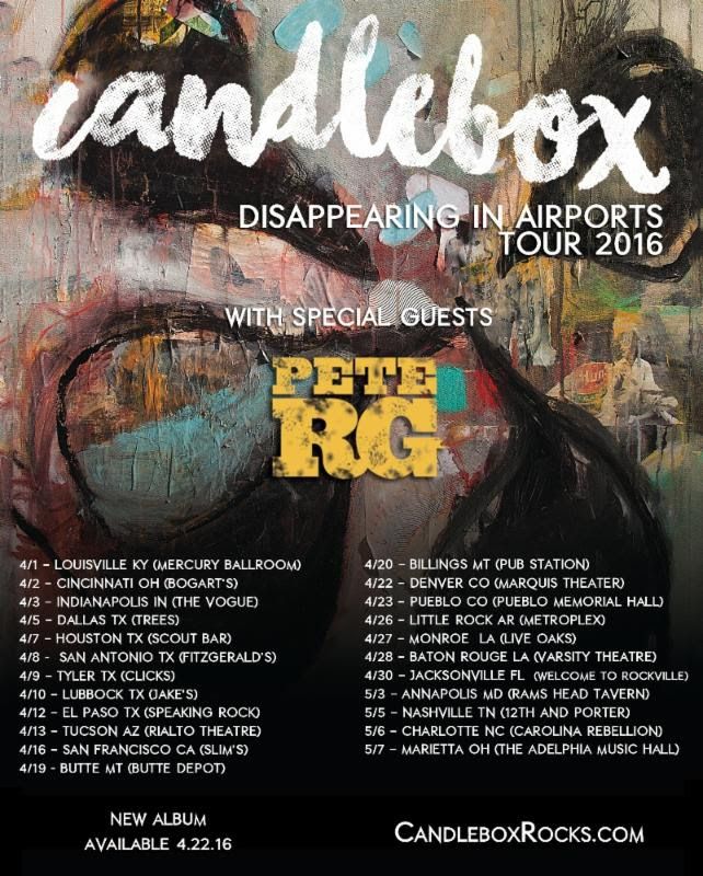 Candlebox - Disappearing in Airports Tour 2016 - poster