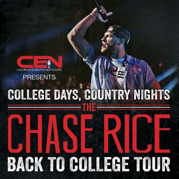 Chase Rice - Back To College Tour - poster