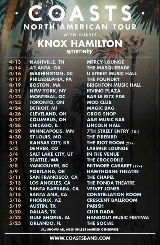 Coasts - 2016 North American Tour - 2016 Tour Poster