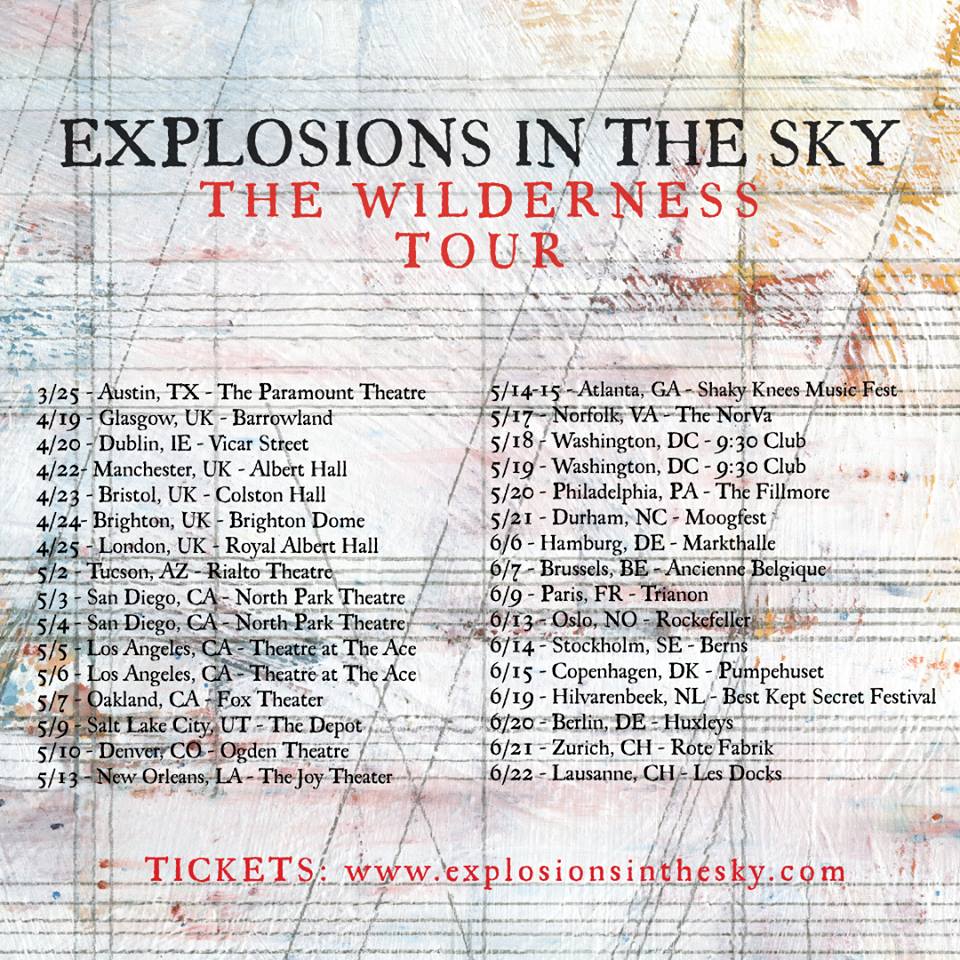 Explosions in the Sky-The Wilderness tour 2016-poster