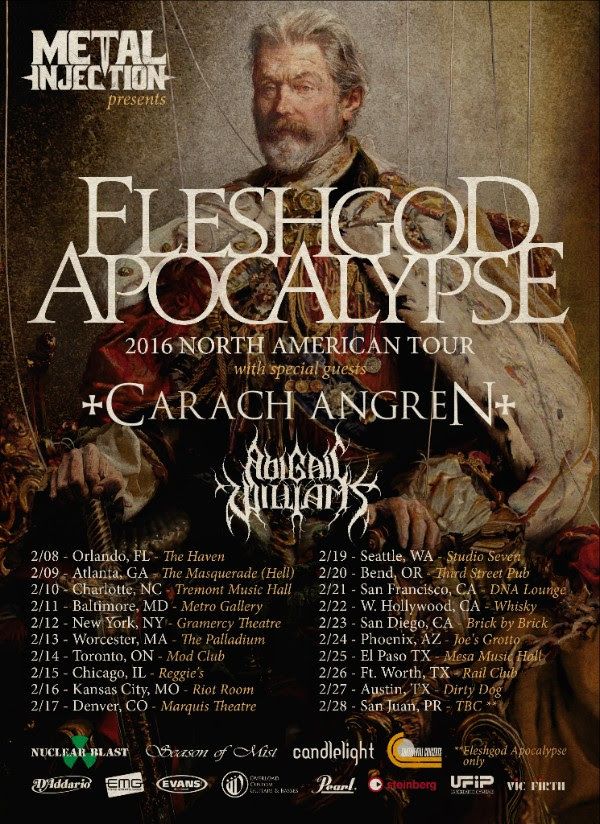 Fleshgod Apocalypse - North American tour - poster