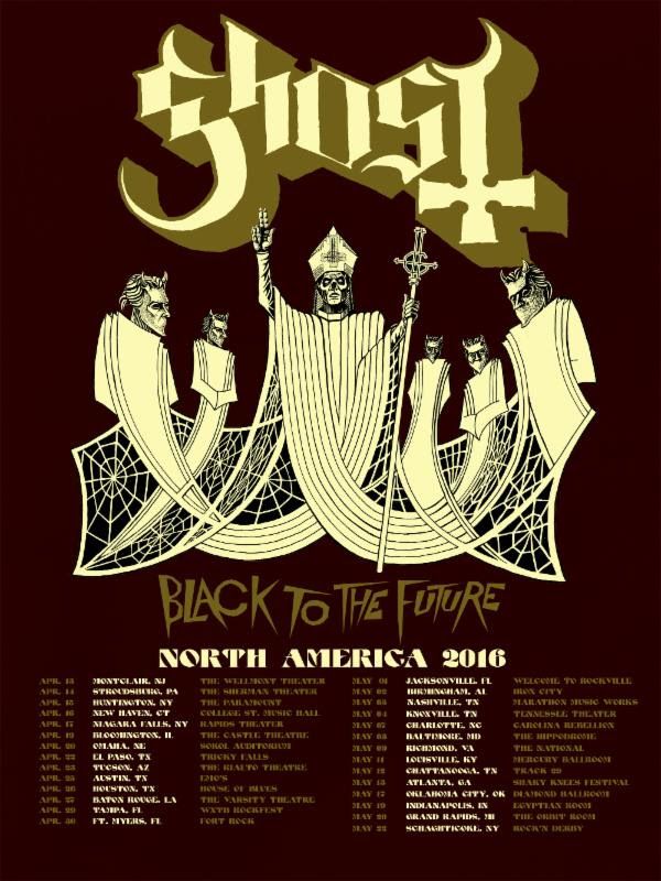 Ghost - Black To The Future North American tour - poster
