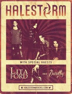 Halestorm - 2016 U.S. Tour - 2016 Tour Poster