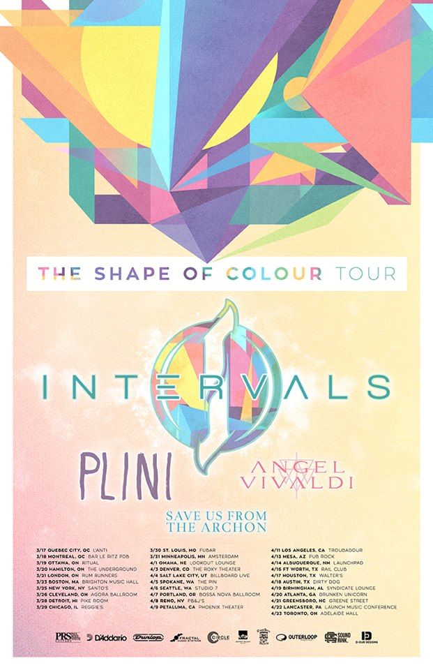 Intervals-The Shape of Colour tour-poster