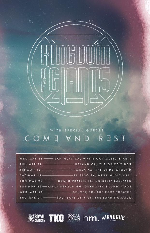 Kingdom Of Giants - West Coast Tour - 2016 Tour Poster
