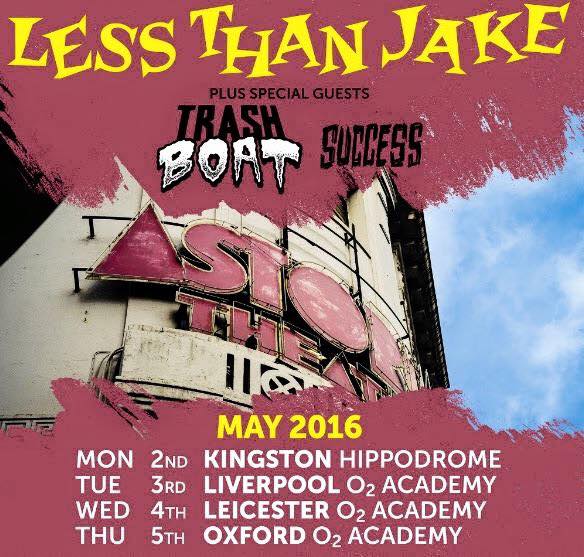 Less Than Jake - UK Tour - poster