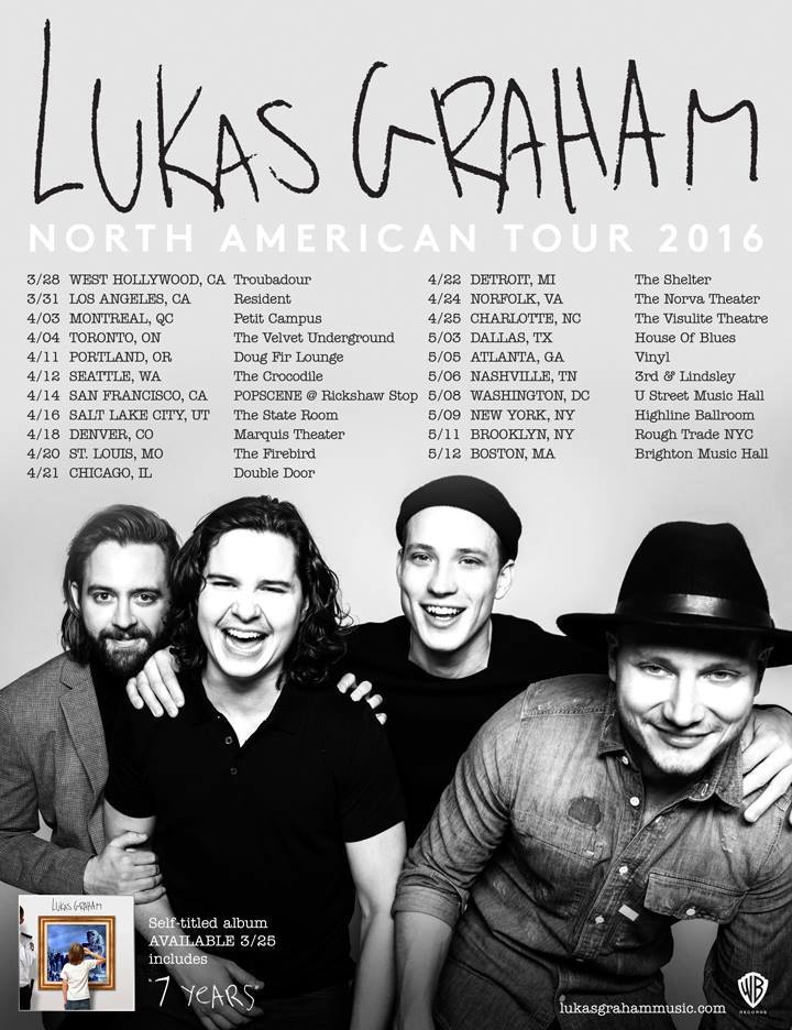 Lukas Graham - 2016 North American Tour - 2016 Tour Poster