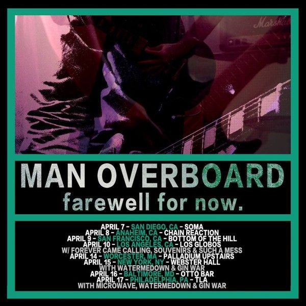Man Overboard - Farewell For Now tour - poster