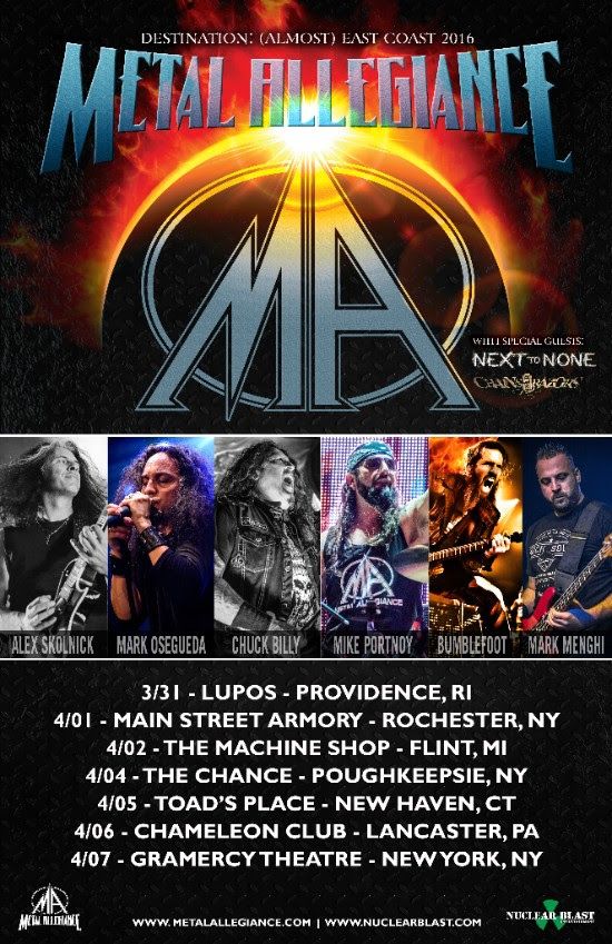 Metal Allegiance - Destination (Almost) East Coast Tour - poster